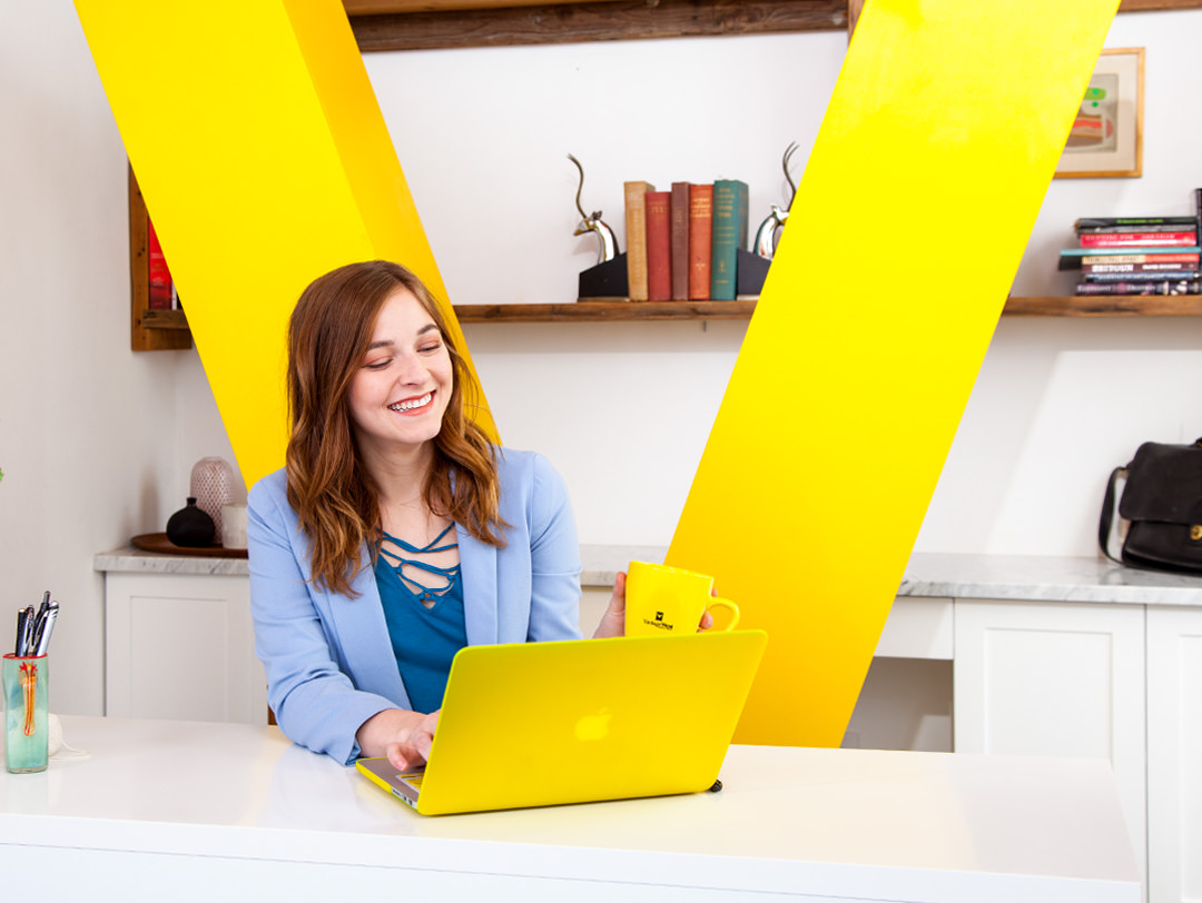 picture of woman at desk